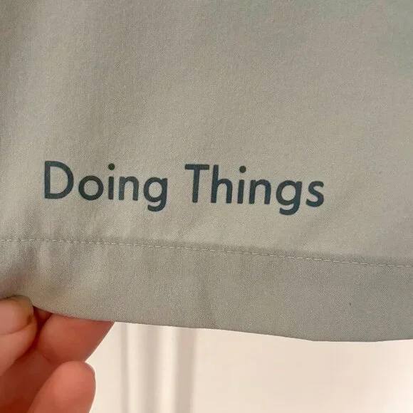 Outdoor Voices Doing Things Shorts, Grey/Blue, Size XS - Picture 4 of 5